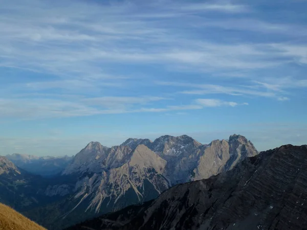 Πεζοπορία Περιοδεία Στο Βουνό Pleisspitze Τιρόλο Αυστρία — Φωτογραφία Αρχείου