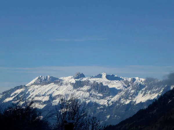 Hoher Frassen Dağına Kış Yürüyüşü Turu Raggal Avusturya — Stok fotoğraf