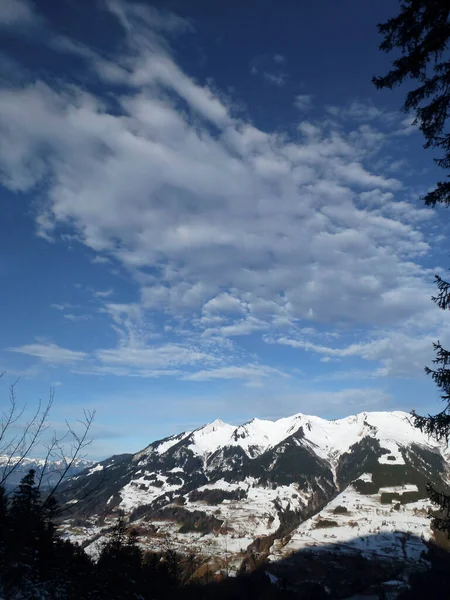 Зимовий Туристичний Тур Гору Гохер Фрассен Раггал Австрія — стокове фото
