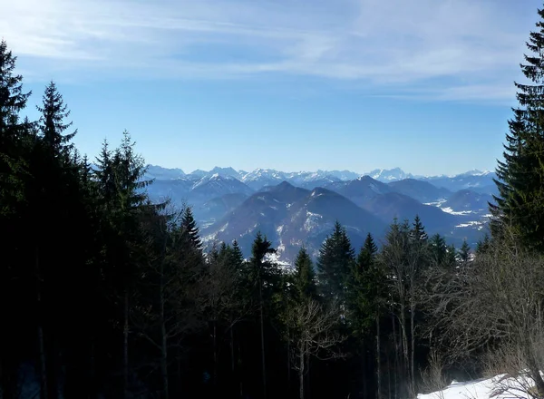 Tour Invierno Montaña Seekarkreuz Baviera Alemania — Foto de Stock