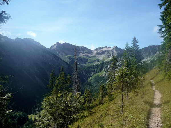 Soiernspitze Dağına Dağ Yürüyüşü Turu Bavyera Almanya — Stok fotoğraf