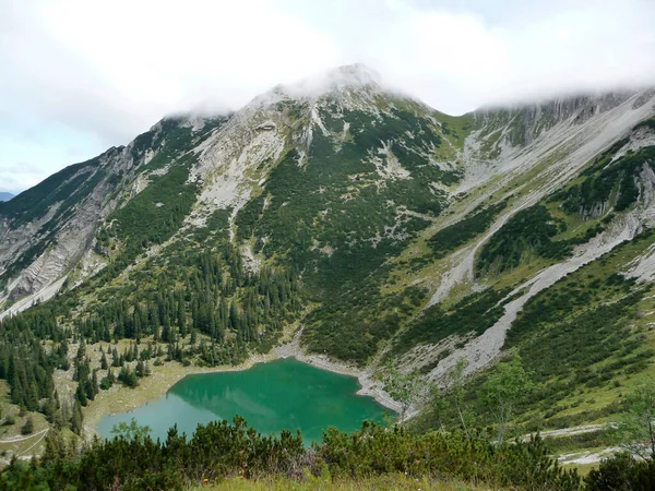 Lago Soiernsee Montaña Soiernspitze Baviera Alemania —  Fotos de Stock