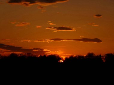 Almanya, Bavyera 'da güzel bir gün batımı, 