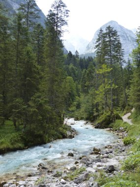 River Partnach Canyon Partnachklamm Reintal Garmisch-Partenkirchen, Bavyera, Almanya
