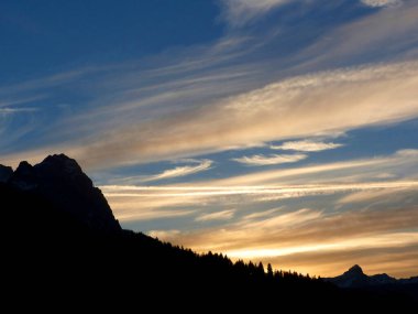 Wamberg dağ turu, Garmisch-Partenkirchen, Bavyera, Almanya