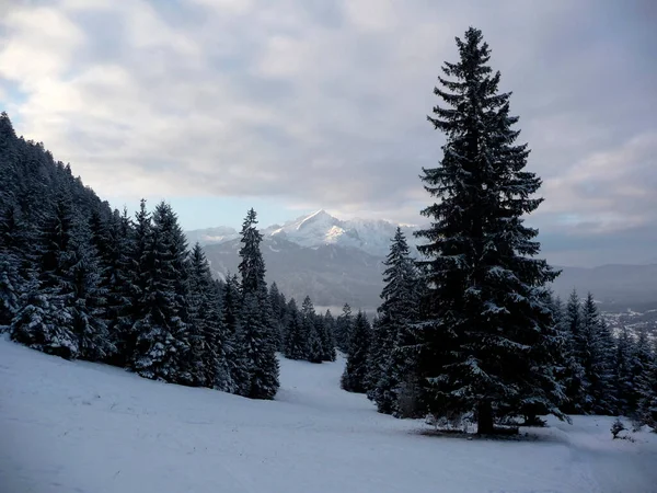 Góra Alpspitze Zimą Bawaria Niemcy — Zdjęcie stockowe