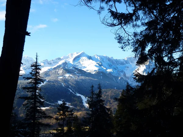 Alpspitze Mountain Wetterstein Mountain Massif Bavaria Germany — 图库照片