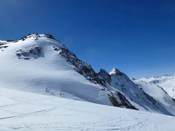 Wilder Pfaff Dağı Kayak Turu Tyrol Avusturya — Stok fotoğraf