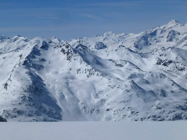 Wilder Pfaff Berg Skidtur Tyrolen Österrike — Stockfoto