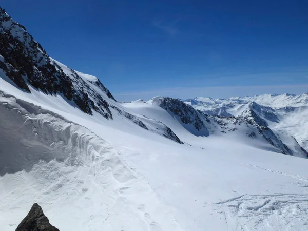 Wilder Pfaff Mountain Tour Esqui Tirol Áustria — Fotografia de Stock