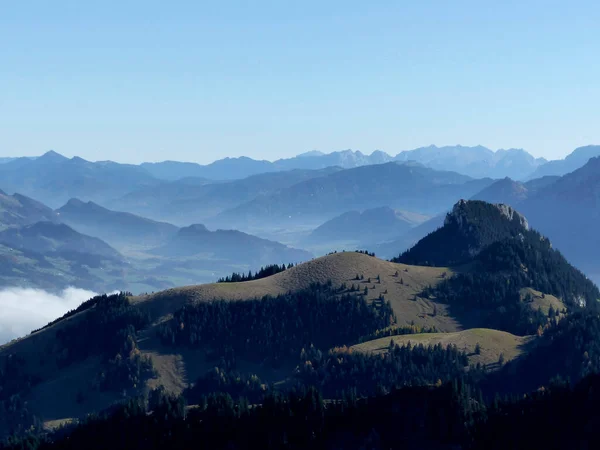 Grosser Traithen Mountain Crossing Kleiner Traithen Mountain Bavaria Germany — Stock Photo, Image