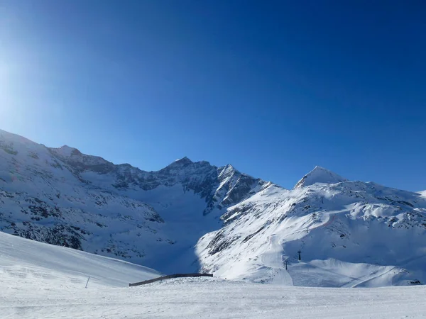 Stubacher Sonnblick Mountain Passeio Esqui Alpino Tirol Áustria — Fotografia de Stock