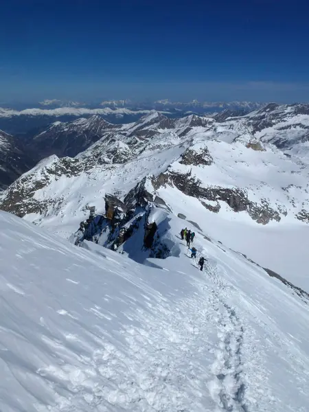 Góra Stubacher Sonnblick Szlak Narciarski Alpejski Tyrol Austria — Zdjęcie stockowe