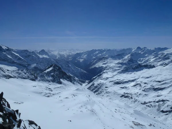 Stubacher Sonnblick Mountain Alpin Skidtur Tyrolen Österrike — Stockfoto