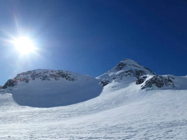 Stubacher Sonnblick Alpineskiën Tirol Oostenrijk Stockafbeelding