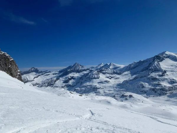 Stubacher Sonnblick Mountain Circuit Ski Alpin Tyrol Autriche Images De Stock Libres De Droits