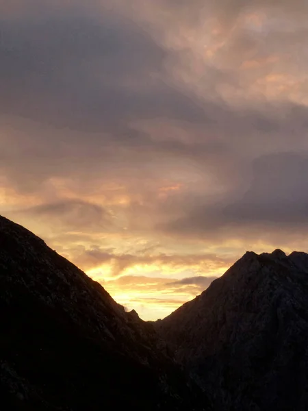 Sonnenuntergang Hackenkopfe Tirol Österreich — Stockfoto
