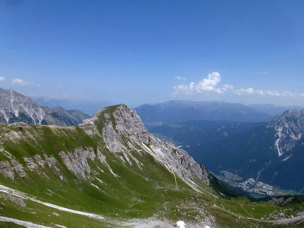 Wegweiser Stubaier Höhenwanderweg Tirol Österreich — Stockfoto