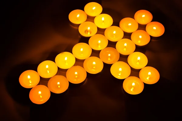 Candele accese . — Foto Stock