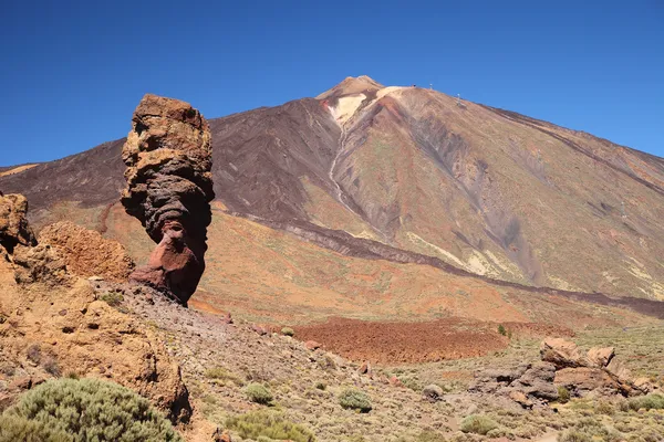 Dedo de Dios roca, volcán Parque Nacional del Teide — Foto de Stock