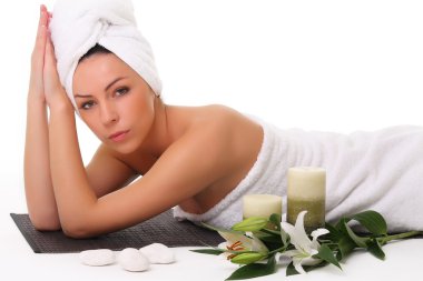 Kızın rahatlatıcı Spa