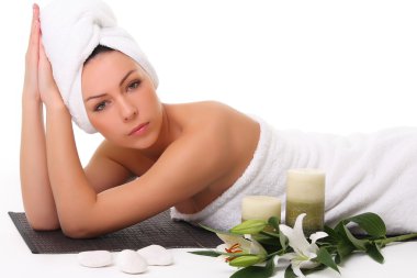 Kızın rahatlatıcı Spa