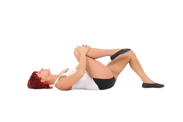 Jonge vrouw opleiding yoga — Stockfoto