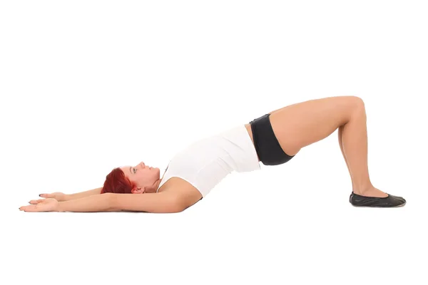 Mujer joven entrenando yoga —  Fotos de Stock