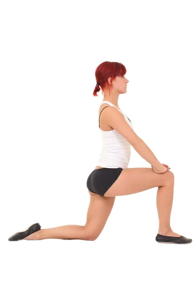 Mujer joven entrenando yoga —  Fotos de Stock