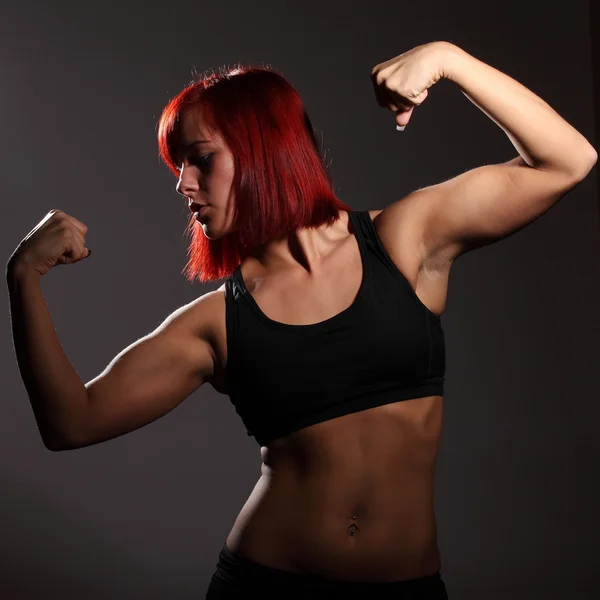 Girl fighter — Stock Photo, Image