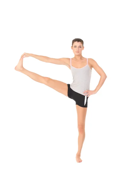 Jovem mulher formação ioga — Fotografia de Stock