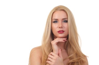 güzel neşeli kız güzellik karşısında