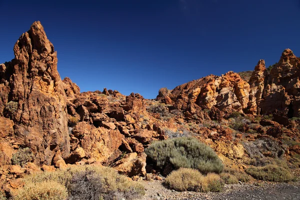 Βραχώδη γκρεμό εθνικό πάρκο teide — Φωτογραφία Αρχείου