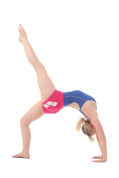 Joven flexible chica haciendo yoga — Foto de Stock