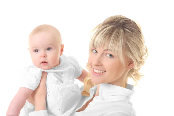 Happy mother holding her baby — Stock Photo, Image