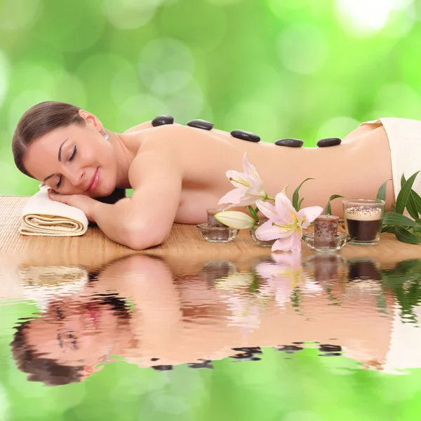 Attractive woman getting spa treatment — Stock Photo, Image