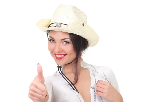 Retrato de una chica con sombrero —  Fotos de Stock