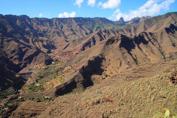 Paesaggio montano dell'isola di La Gomera. Isole Canarie. Spagna — Foto Stock