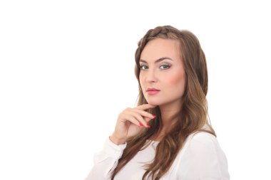 Güzel bir kadının portresi.