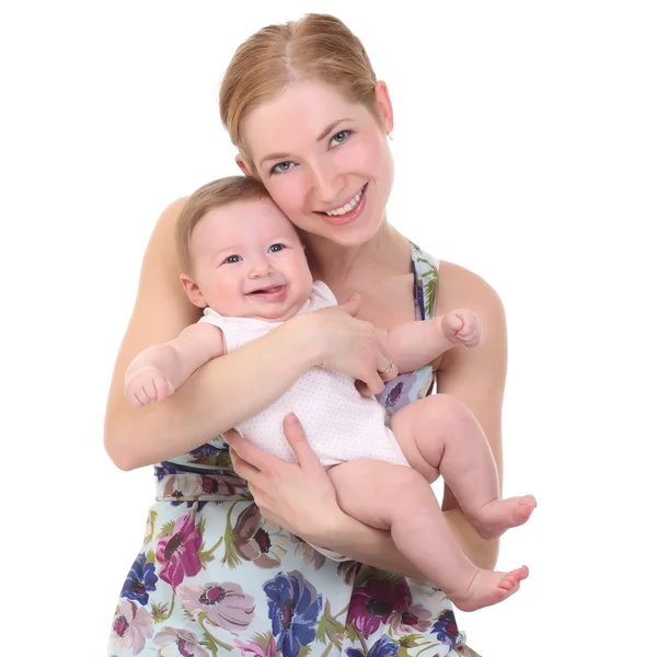 Eine junge Mutter mit Baby — Stockfoto