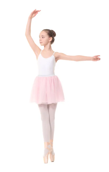 Young beautiful dancer posing on a studio background — Stock Photo, Image