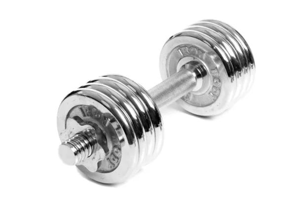 Foto chrome dumbbells — Stock Photo, Image