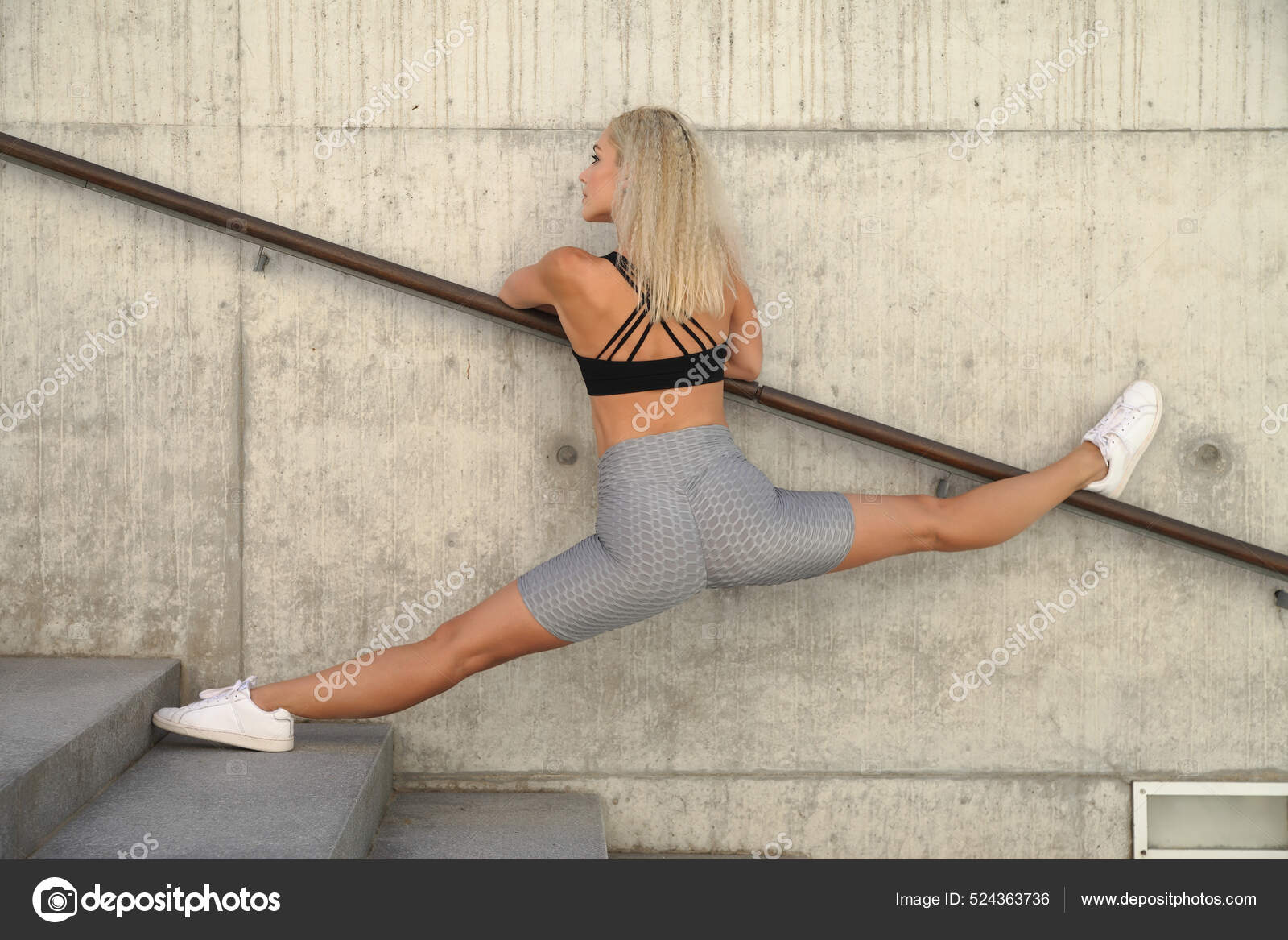 Young Athletic Woman Flexible Sexual Body - Stock Photo ...