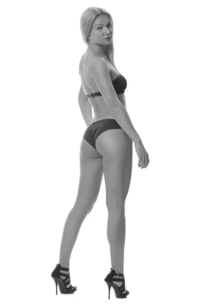 Woman Perfect Athletic Body Fitness Bikini — Stock Photo, Image