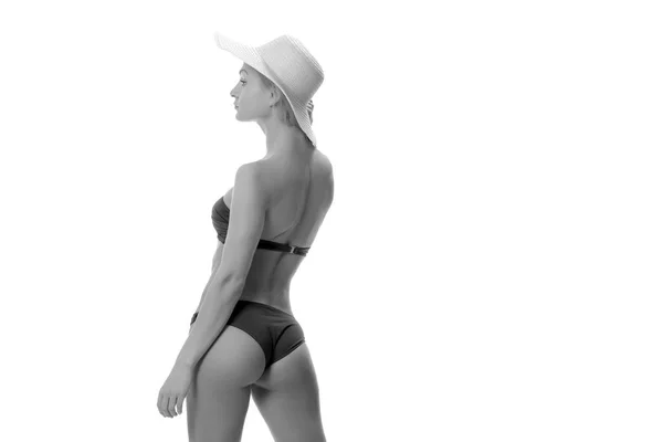 拥有完美运动身体的女人健身比基尼 — 图库照片