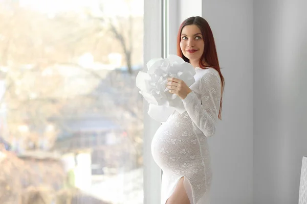 Terhesség Anyaság Koncepció Boldog Terhes — Stock Fotó