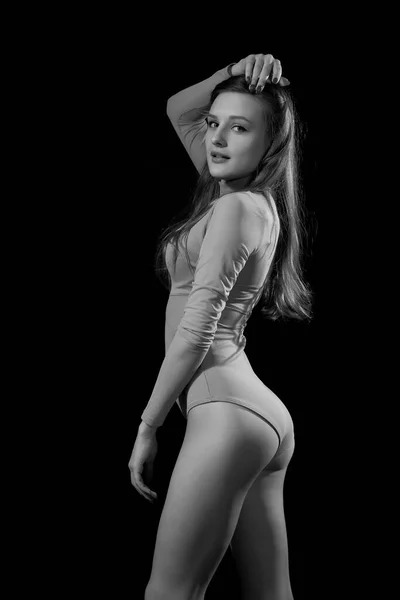 Ung Sexig Kvinna Med Vacker Smal Kropp — Stockfoto