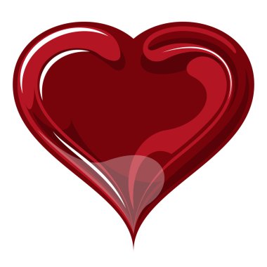 Sevgililer Günü'nde kırmızı kalp.