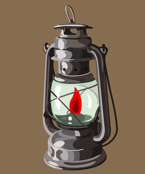 Kerosene lamp — Stock Vector