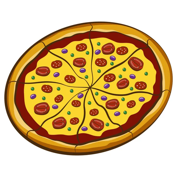 Большая пицца — стоковый вектор